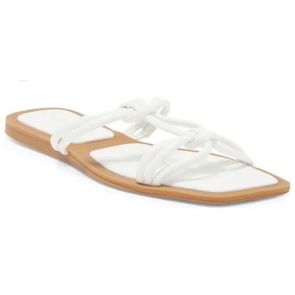 Azalea Wang Shoes - AZALEA WANG White Knotted Flat Sandals Size 7 – New!
